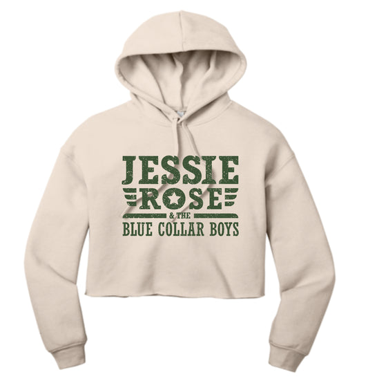 JR Cropped fleece hoodie